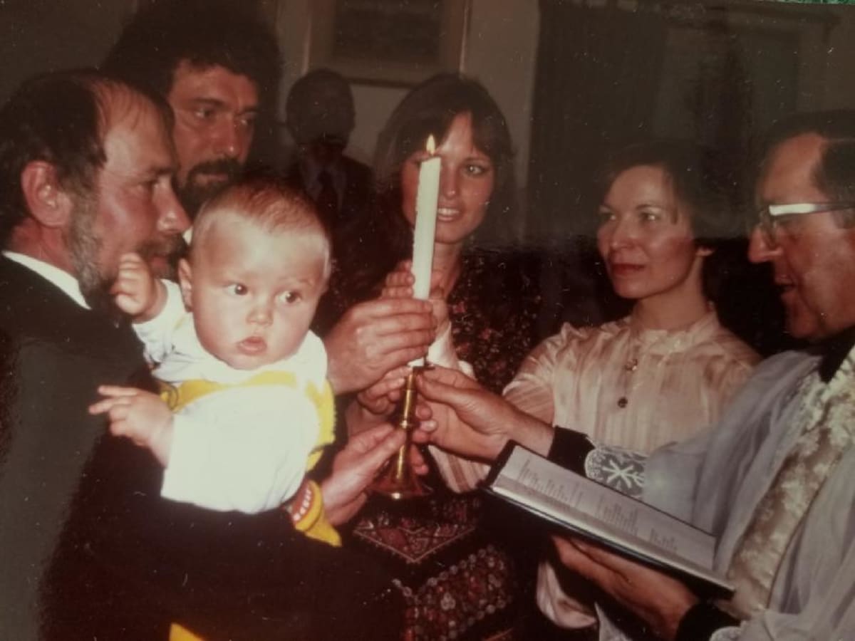 Křtiny syna Waldemara v roce 1978