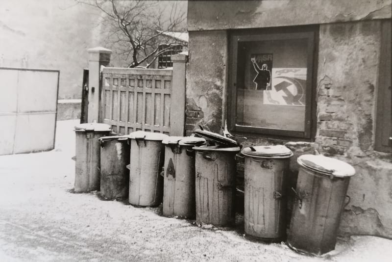 Typická agitace v šedesátých letech. Foto Gustava Aulehly