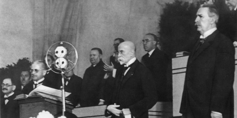 T. G. Masaryk během prezidentské volby v květnu 1934