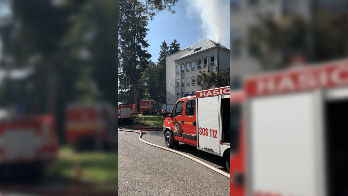 V Ústřední vojenské nemocnici v Ružomberoku propukl požár.