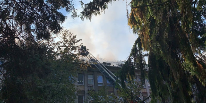 V Ústřední vojenské nemocnici v Ružomberoku propukl požár.