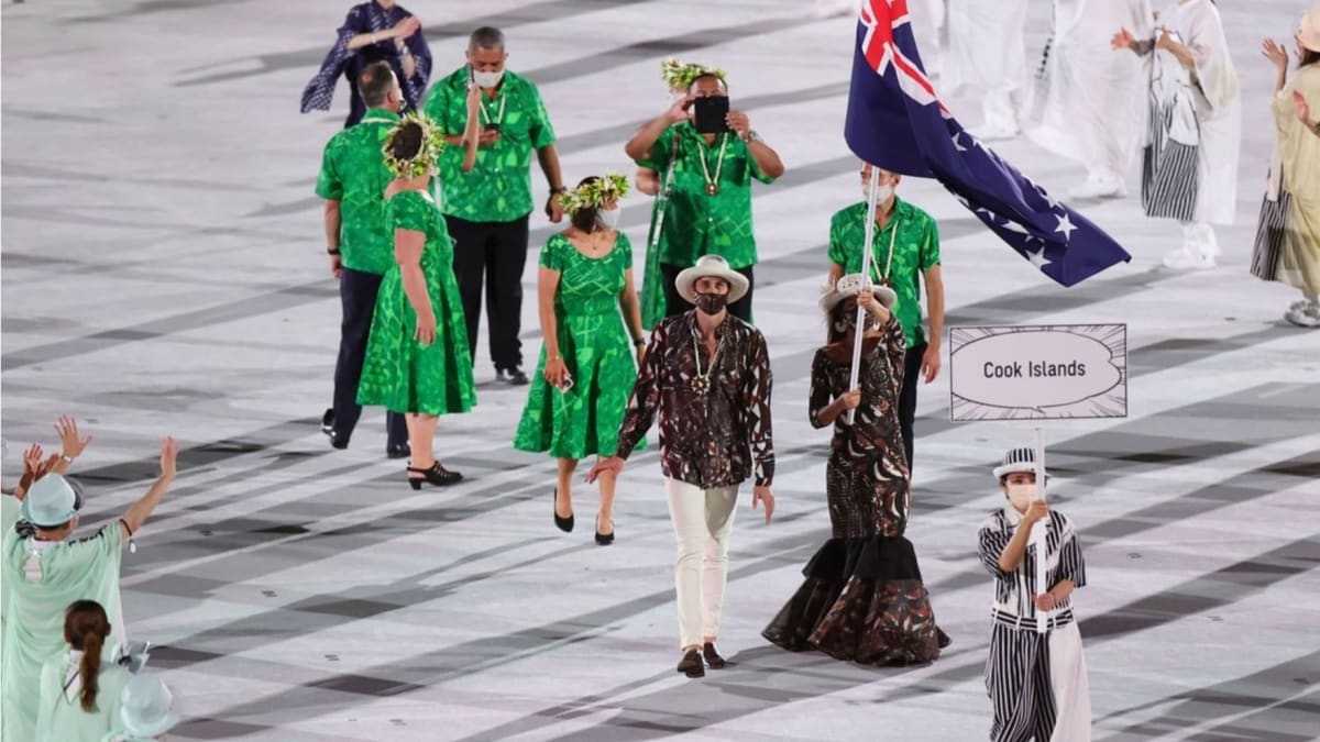 Skromná výprava Cookových ostrovů na zahájení olympijských her v Tokiu