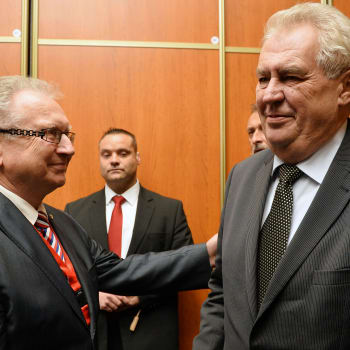 Prezident Miloš Zeman a bývalý předseda Agrární komory a expředseda Zemanovců Jan Veleba.