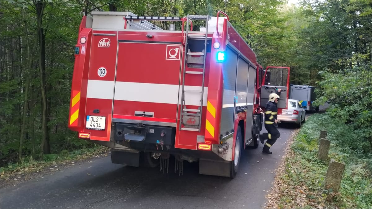 Kriminalisté našli ve středu ráno na silnici třetí třídy mezi obcemi Mařeničky a Drnovec ohořelé auto s jednou osobou uvnitř. (Ilustrační foto)