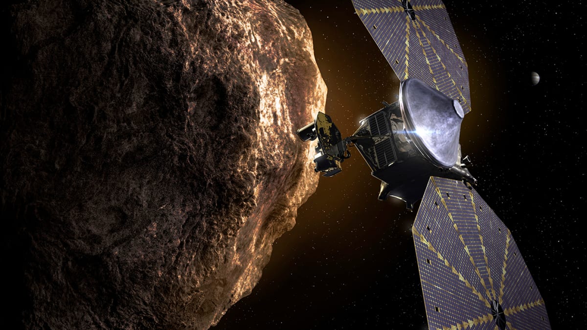 Sonda Lucy navštíví hned několik asteroidů (Southwest Research Institute)