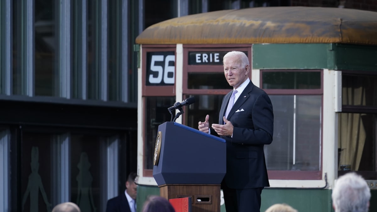 Joe Biden během středečního vystoupení ve svém rodném městě Scranton