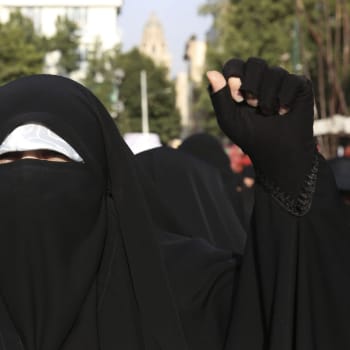 Žena v Íránu porušila pravidlo o zahalování obličeje a policie ji násilně zadržela. (Ilustrační fotografie)