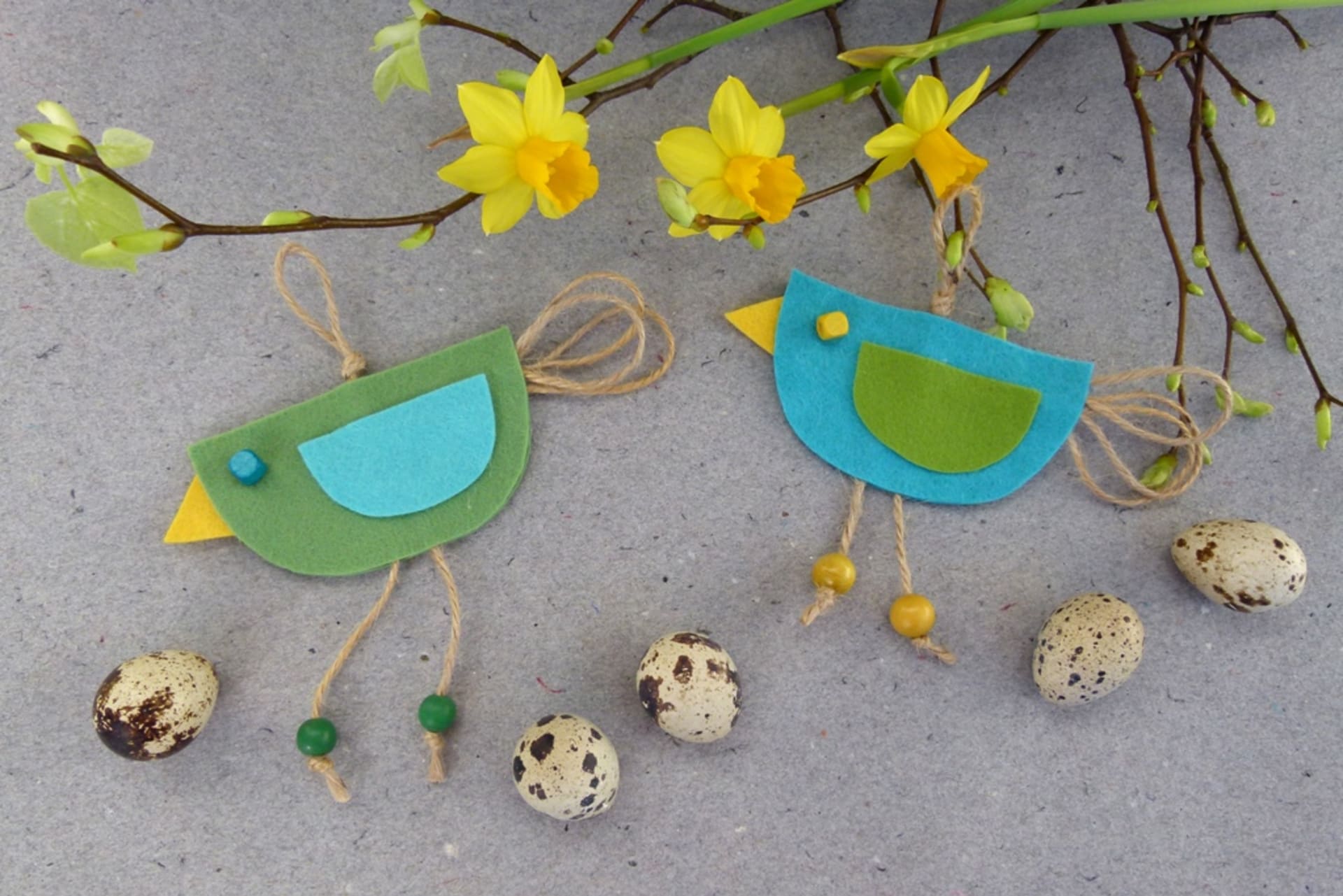 Jarní ptáčci z plsti: Vytvořte si spolu s dětmi veselou velikonoční dekoraci 6