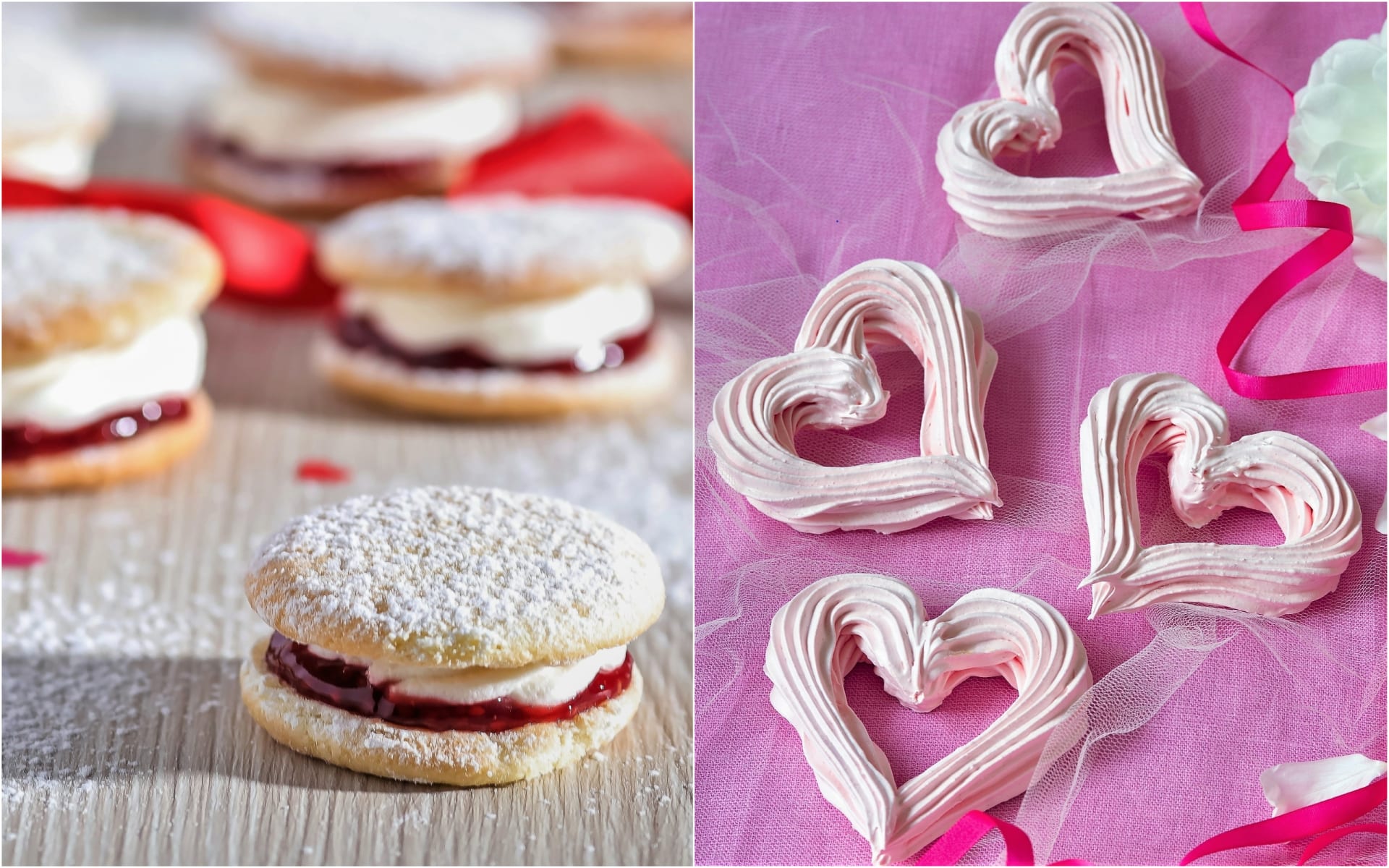 Nejsladší Valentýn: Udělejte domácí  tiramisu s jahodami, růžová srdce z bezé a piškotové pusinky