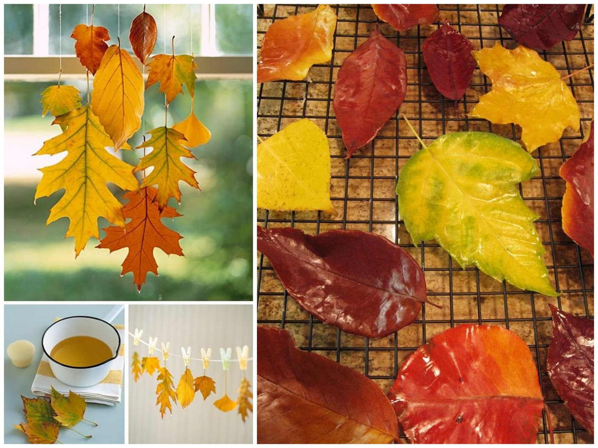 Ukažte dětem, jak vytvořit veselé koláže, svícny i věnce z barevných listů 6