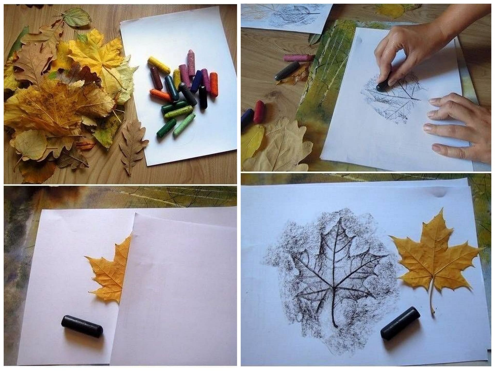 Ukažte dětem, jak vytvořit veselé koláže, svícny i věnce z barevných listů 2