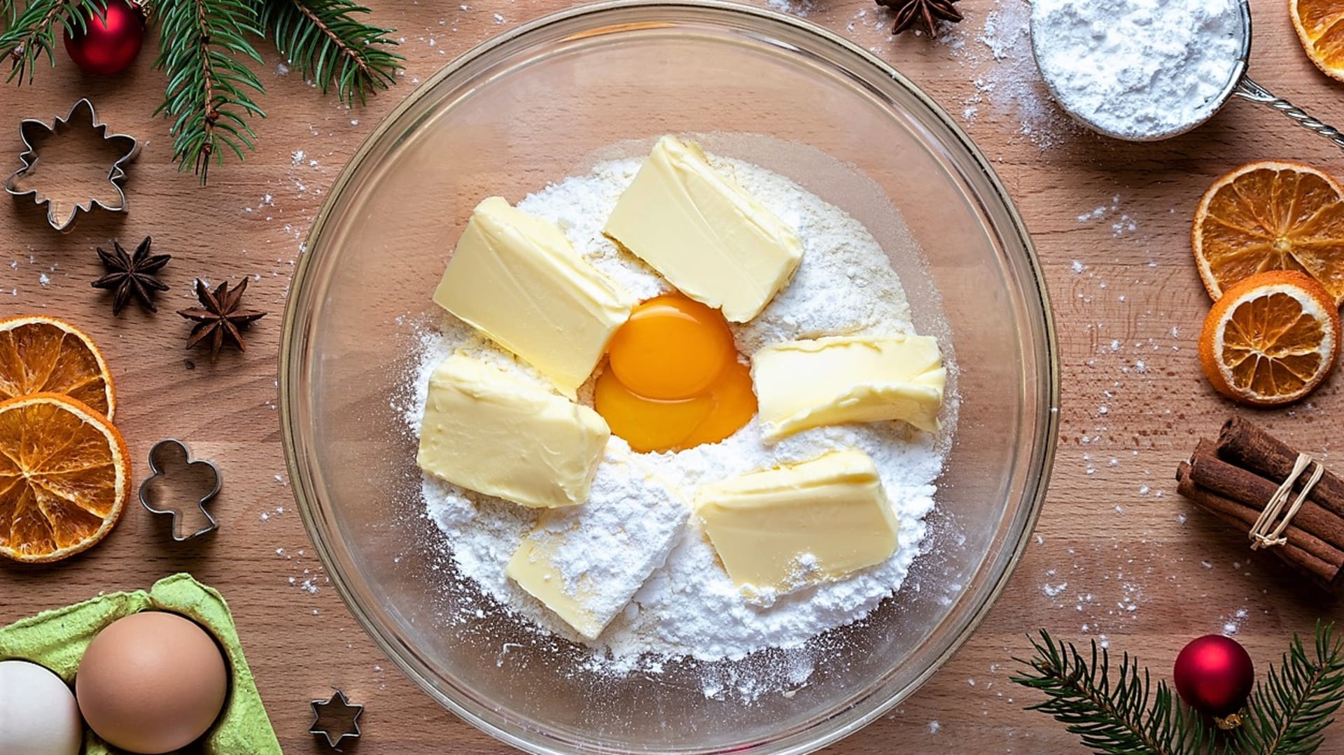 Při vánočním pečení je  máslo nenahraditelné