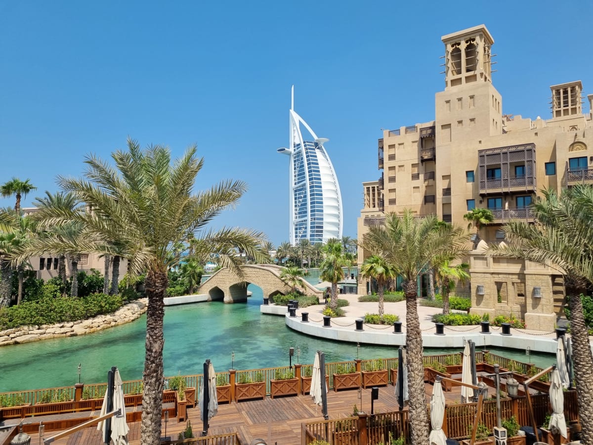 Výhled na nejluxusnější hotel světa Burdž Al Arab