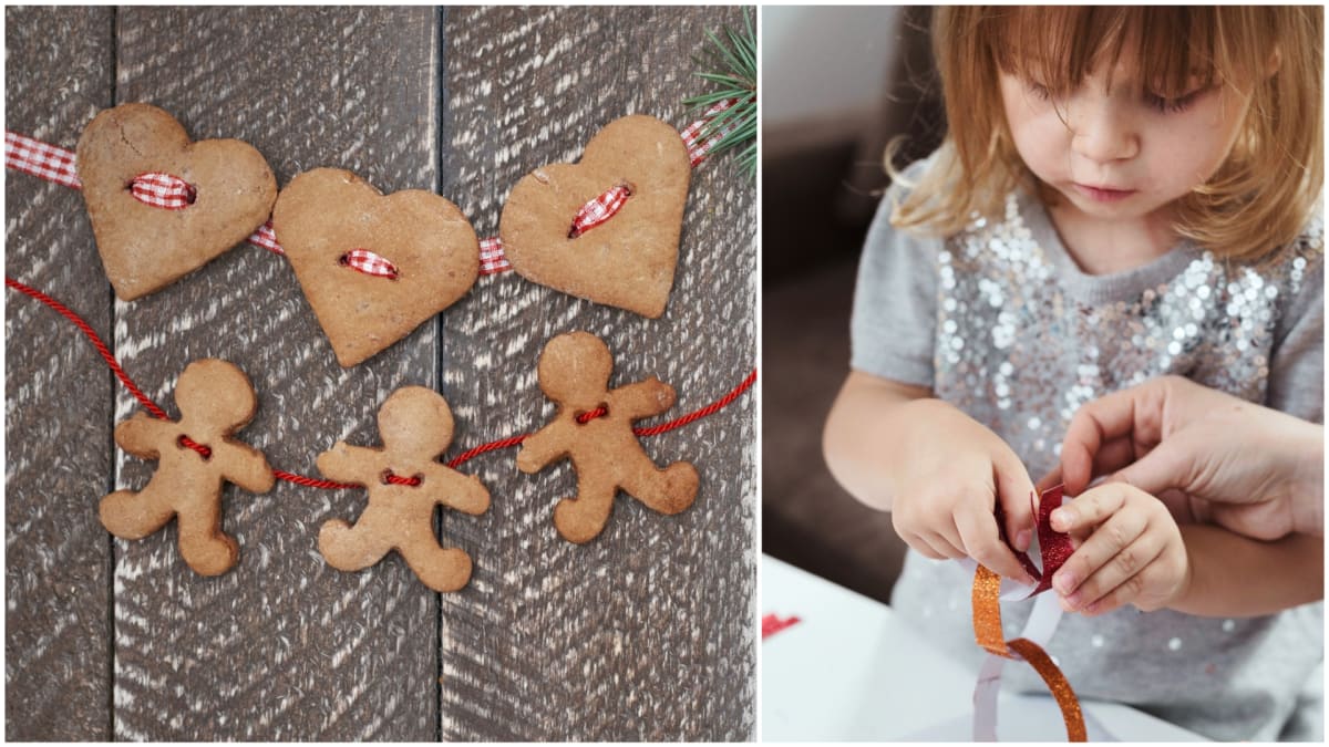 Zabavte děti výrobou vánočního řetězu.