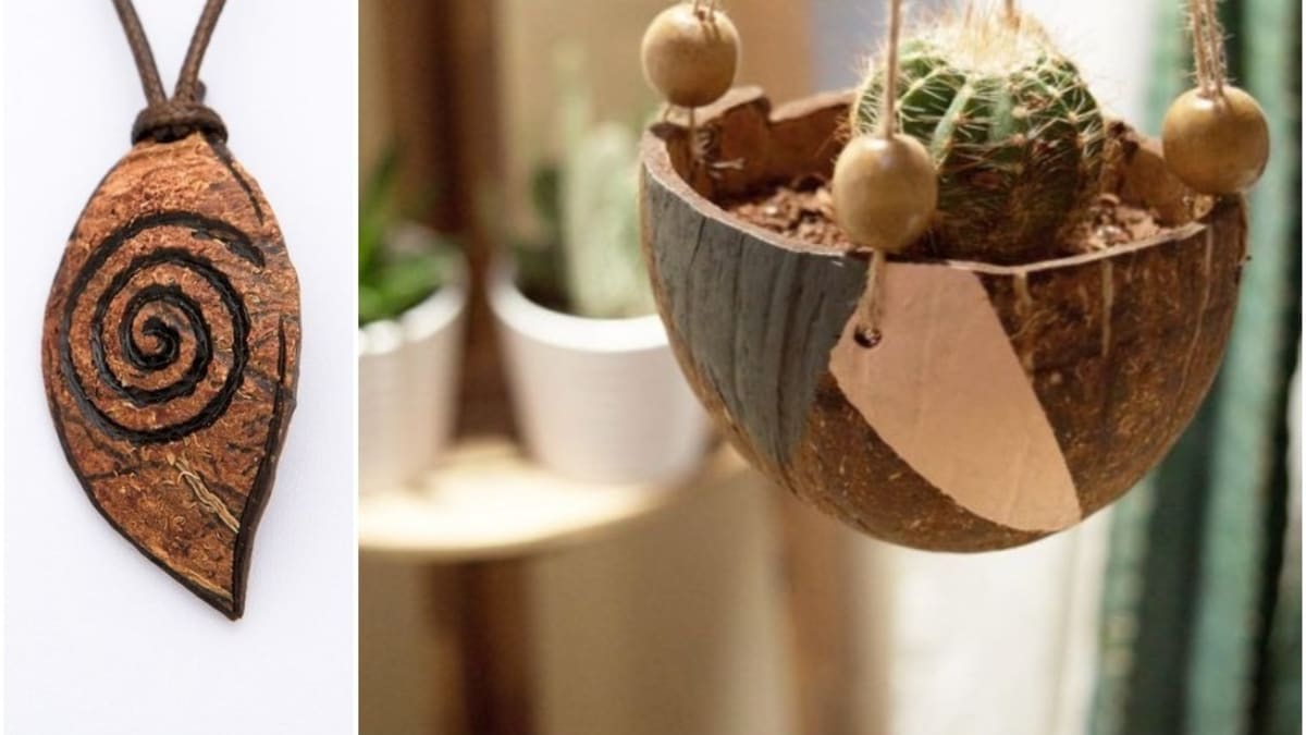 Skořápka kokosového ořechu je úžasný materiál k dalšímu využití...