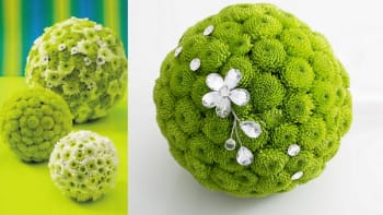 Vytvořte si květinovou dekoraci ve tvaru koule. Je to symbol dokonalosti a harmonie