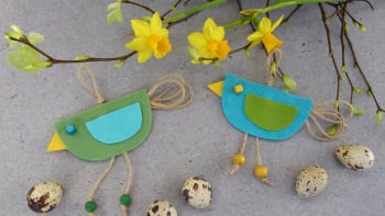 Jarní ptáčci z plsti: Vytvořte si spolu s dětmi veselou velikonoční dekoraci
