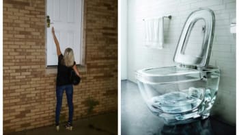 GALERIE: 15 nejhorších průšvihů v domácnosti. Skleněný záchod nebo schody, ze kterých spadnete