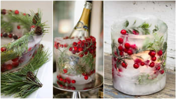 Silvestrovské dekorace z ledu: Vytvořte chladič na sekt i ledové svícny