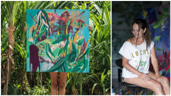 Česká malířka promění váš domov v tropickou džungli. Prohlédněte si její pestré obrazy plné květů a barev