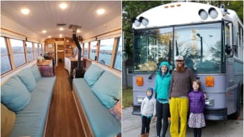 Mladá rodina se zbavila hypotéky: Nastěhovala se do stylového autobusu, který má i koupelnu