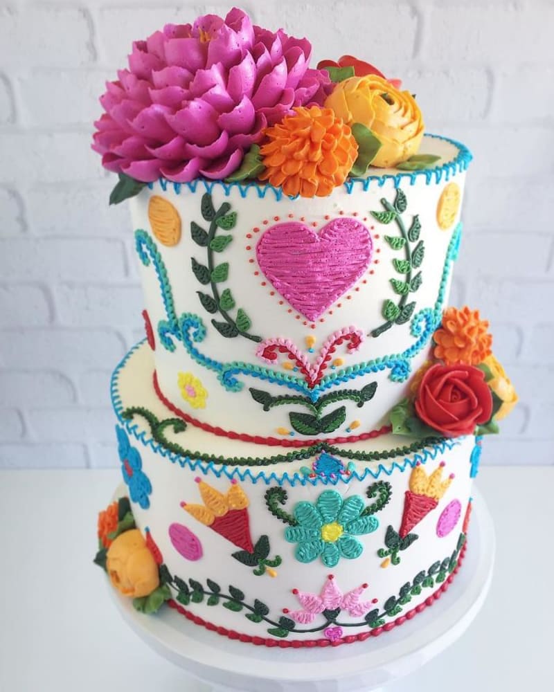 Dvoupatrový dort na oslavu nebo svatbu