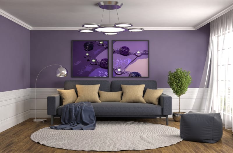 Fialová barva v interiéru - Obrázek 24