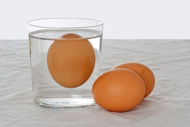 Stáří vejce napoví jednoduchý pokus. Vhoďte ho do nádoby s vodou. Když jde ke dnu, je čerstvé. Jestliže plave, raději ho už nejezte.