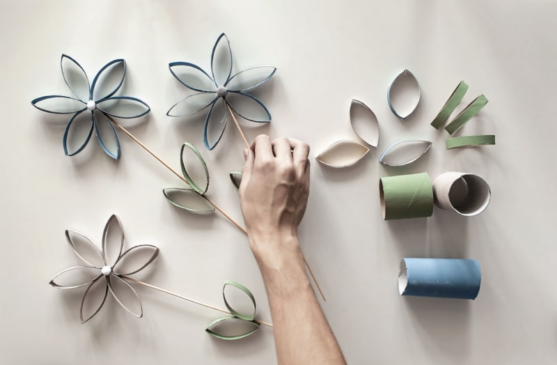Papírové trubičky využijte na kouzelné jarní dekorace 3