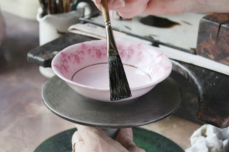 Výroba růžového porcelánu 8