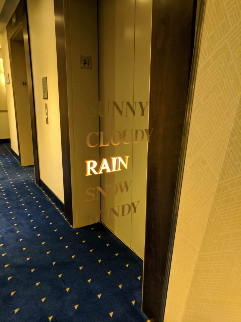 Na chodbě se dozvíte, jaké je venku počasí.