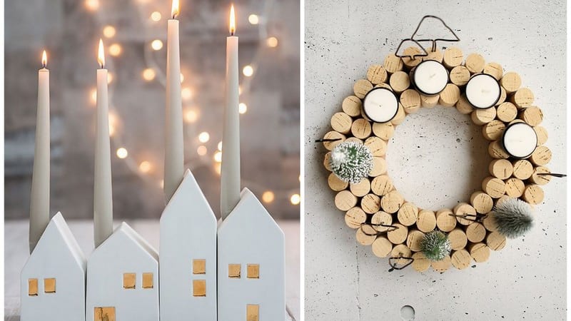 Vytvořte adventní věnce a svícny, které vydrží krásné po celý prosinec