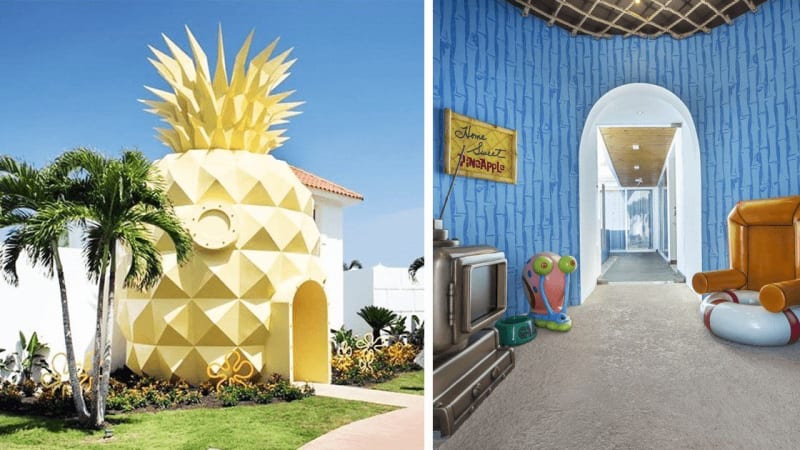 Vila ve tvaru ananasu věrně kopíruje Spongebobův dům
