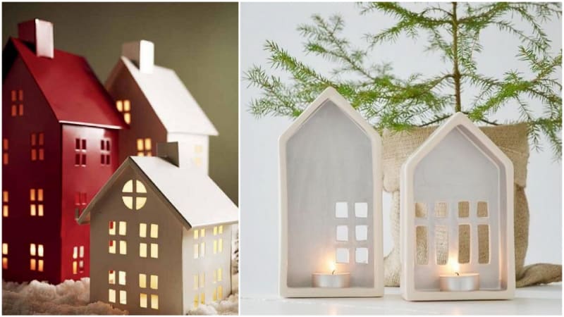 Vánoční domečky: Vytvořte si vesničky z keramiky, kovu, dřeva i z obyčejného papíru