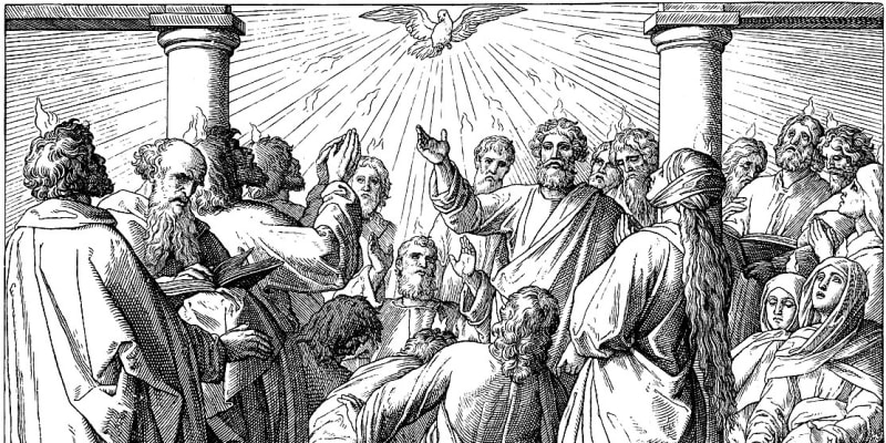 V neděli se slaví seslání Ducha svatého (letos 27. května), tedy událost, kdy apoštolové získali svou duchovní sílu šířit nové učení. 