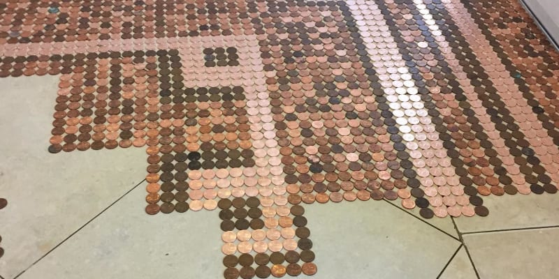 Podlaha z mincí 4