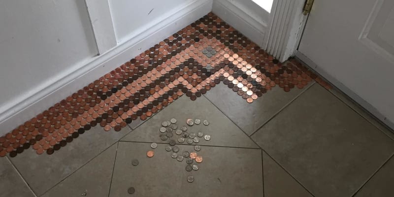 Podlaha z mincí 3