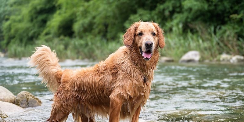 Ať máme psa „plaváčka“, nebo ne, vodní aktivity jsou v létě sázkou na jistotu. Stačí pejska vzít do potůčku, kde si smočí packy.