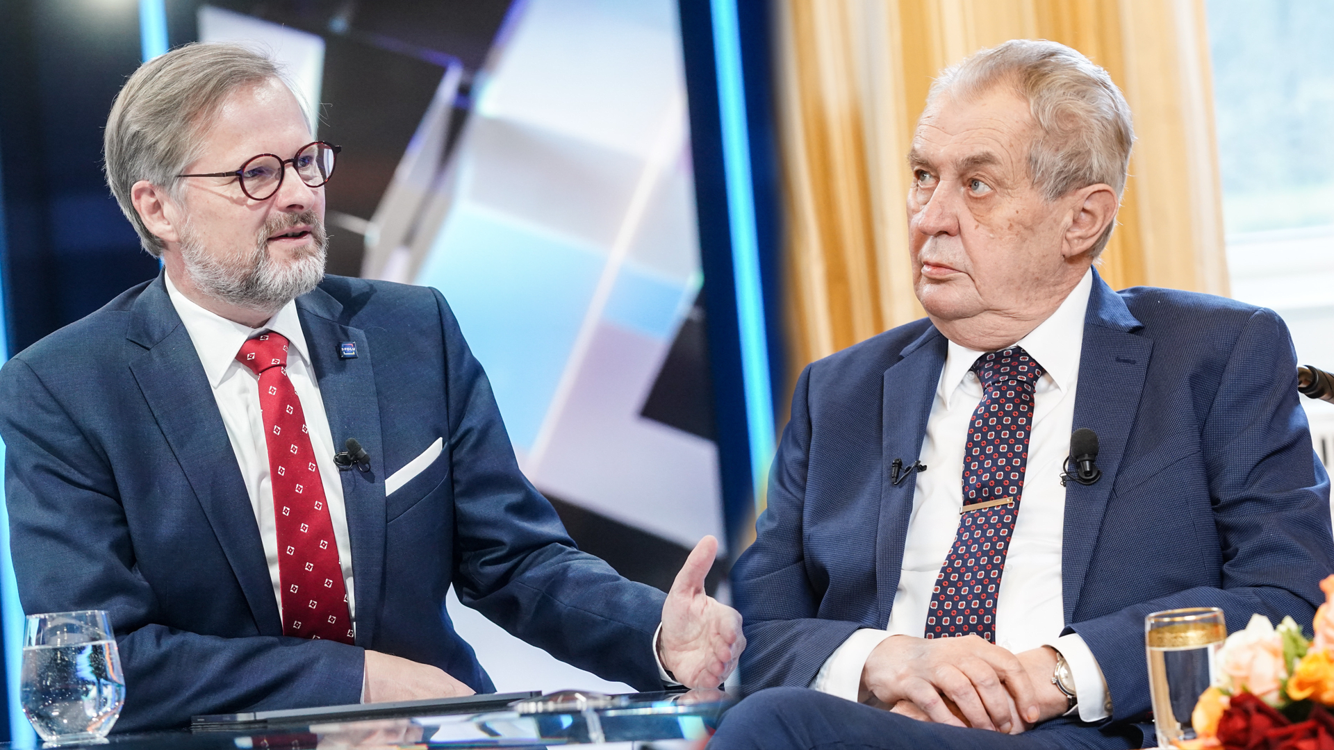 Jmenovaný premiér Petr Fiala (ODS) a prezident Miloš Zeman