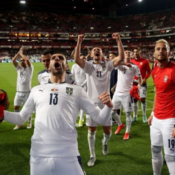 Srbská euforie po postupu na mistrovství světa v Kataru.