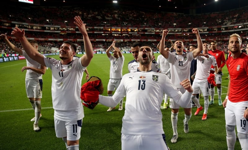 Srbská euforie po postupu na mistrovství světa v Kataru.