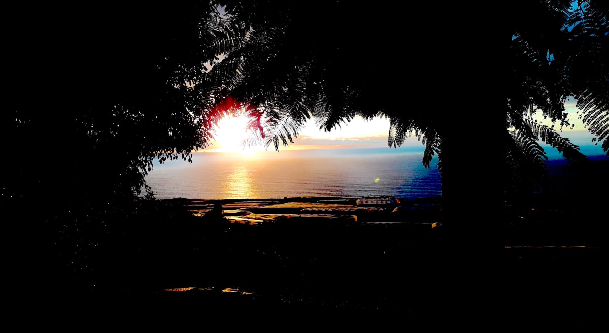 Západ slunce na kanárském ostrově La Palma