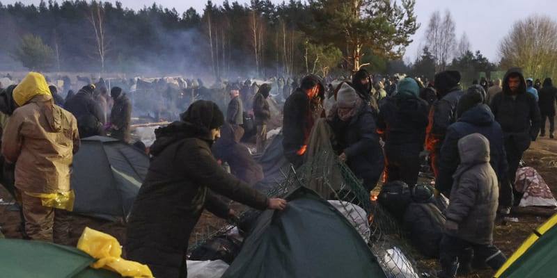 Migranti na bělorusko-polské hranici