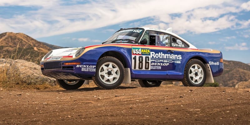 Porsche 911 a později 959 na Dakaru dominovaly okolo poloviny 80. let, na snímku typ 959 s pohonem všech kol.