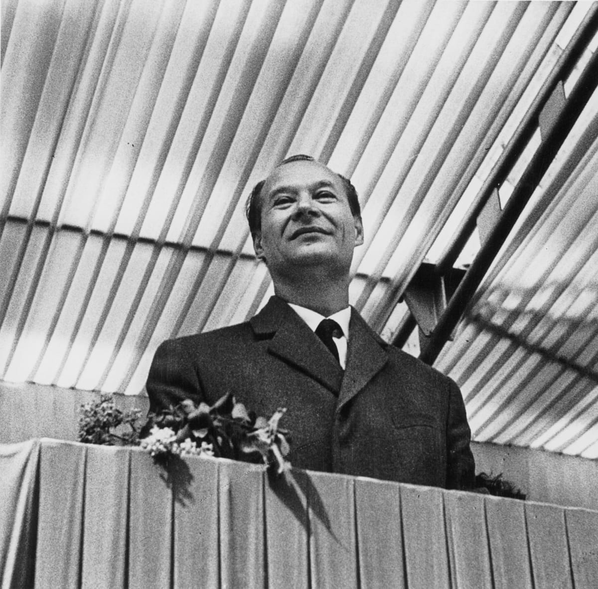 Alexander Dubček a jeho zasněný pohled z roku 1968.