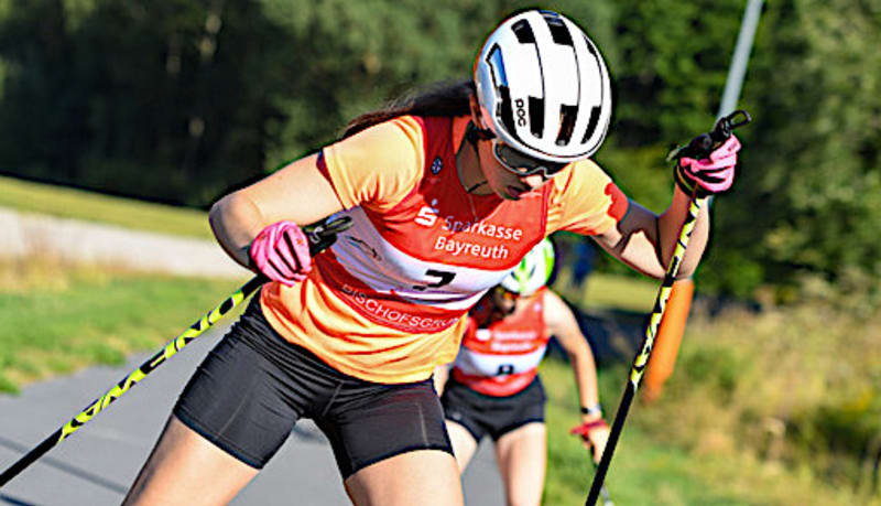 Součástí letní severské kombinace je běh na kolečkových lyžích. V něm Tereza Koldovská na nejlepší neztrácí.