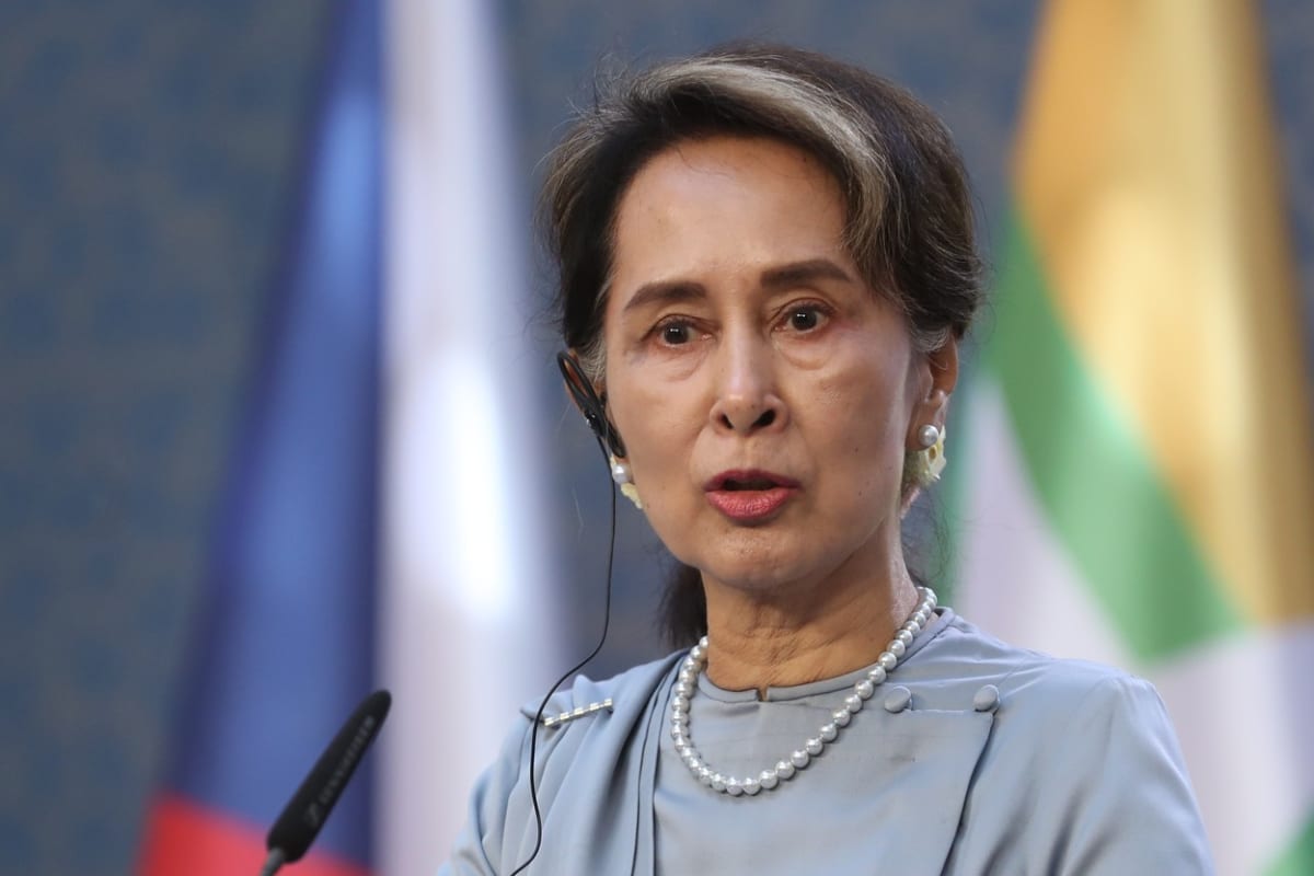 Do Aun Schan Su Ťij na návštěvě v České republice v roce 2018