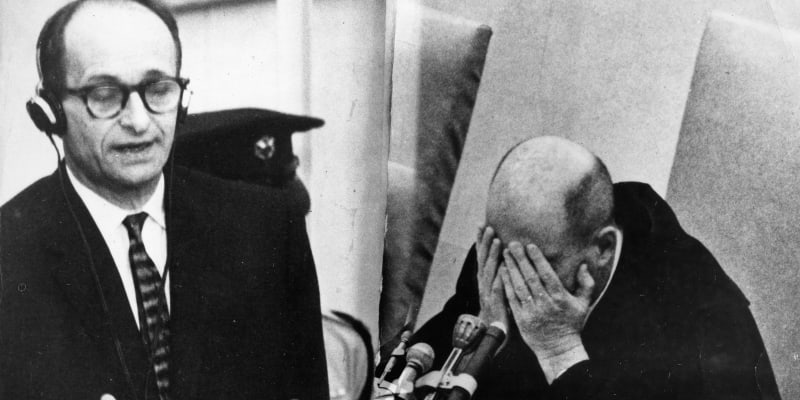 Adolf Eichmann a unavený soudce při slavném procesu v Izraeli.