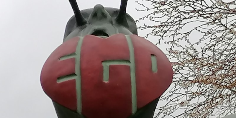 Skulptura s názvem Ego od sochaře Libora Hurdy, která pobouřila veřejnost ve slezské metropoli. 