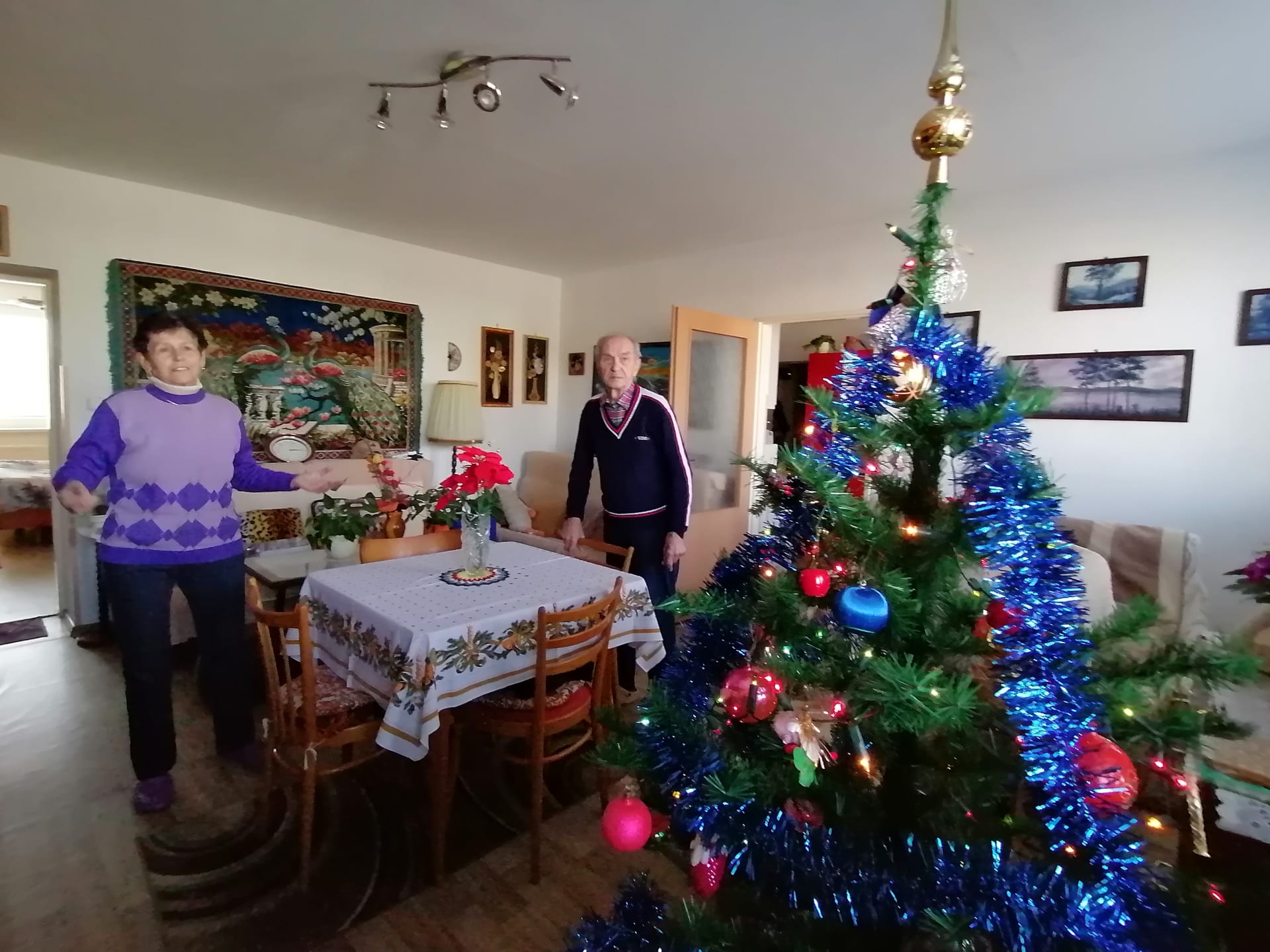 Naďa Herníková s manželem Jiřím, Vánoce 2021 v Lužicích